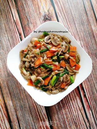 Stir-fried Mushrooms with Mixed Vegetables recipe
