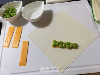 Edamame Cheese Spring Rolls recipe