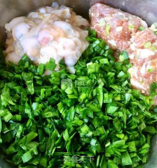 Steamed Dumplings with Horseshoe Flower recipe