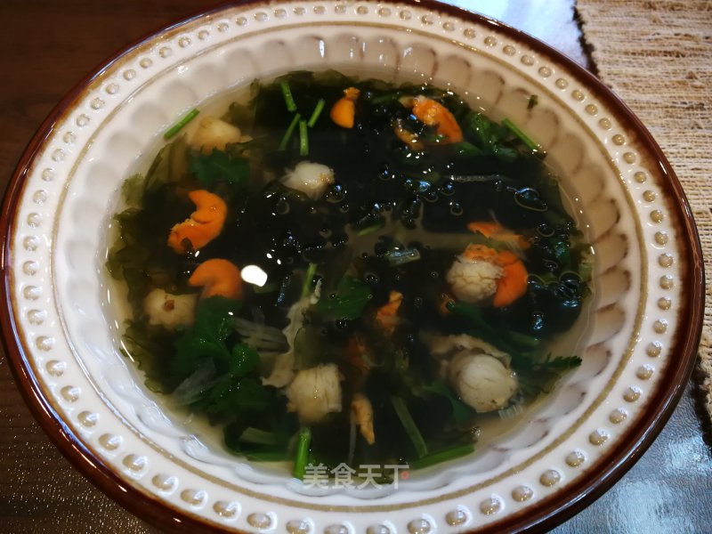 #花样美食#～clam Seaweed Soup recipe
