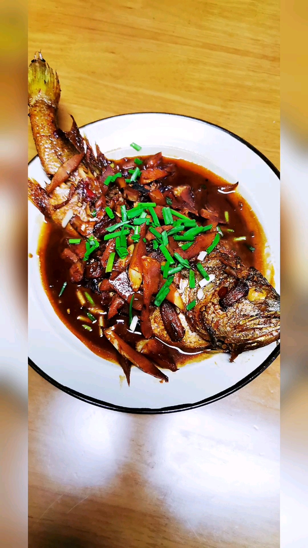 Stewed Yellow Croaker with Spring Bamboo Shoots recipe