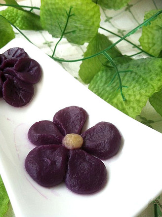 Sweet Glutinous Purple Sweet Potato Cake recipe