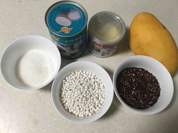 Mango Black Rice Coconut Milk Sago recipe