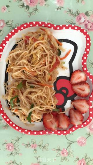 Colorful Fried Noodles recipe