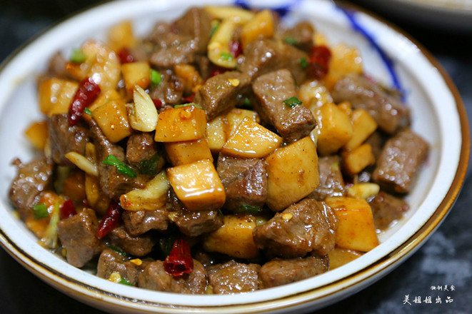 Cumin and Pleurotus Eryngii Beef Cubes recipe