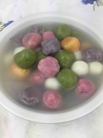 Colorful Glutinous Rice Balls recipe