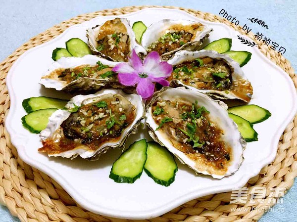 Grilled Oysters with Oyster Sauce and Garlic recipe