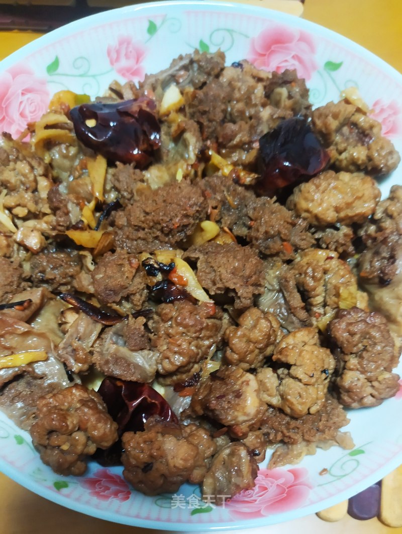 Stir-fried Beef Coated Flower Head recipe