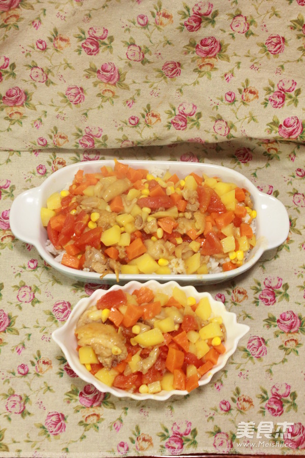 Potato Chicken Baked Rice recipe