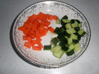 Cucumber Mixed with Almonds recipe