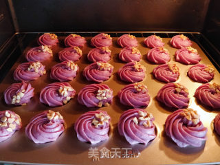 Purple Sweet Potato Peanut Cookies recipe