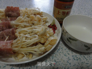 Bacon Enoki Mushroom Roll recipe