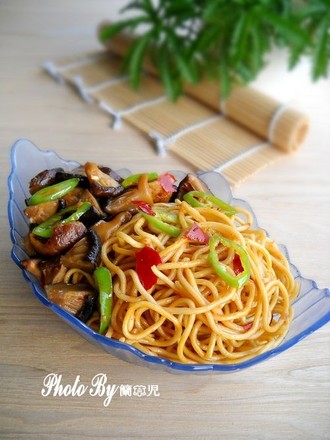 Braised Noodles with Mushrooms recipe