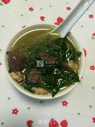 Chinese Wolfberry Leaf Chicken and Red Chicken Liver Soup recipe