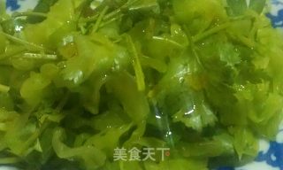 Coriander Mixed with Lettuce recipe