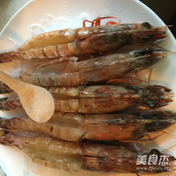 Steamed Prawns with Garlic Vermicelli recipe