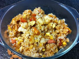 Colorful Fried Rice with Seafood recipe