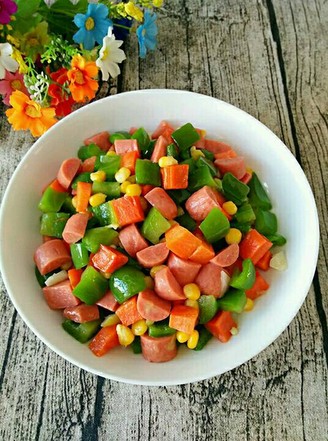 Green Pepper Corn Ham Sausage recipe