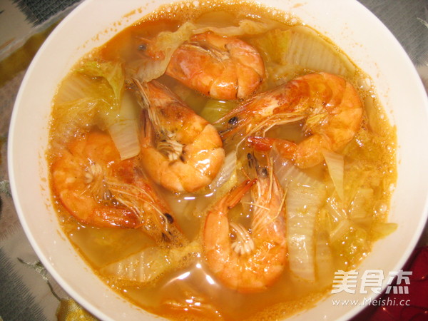 Sea Shrimp and Cabbage Soup recipe