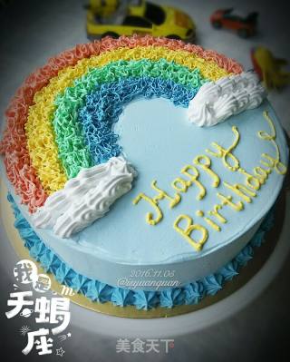 #trust之美#rainbow Birthday Cake recipe