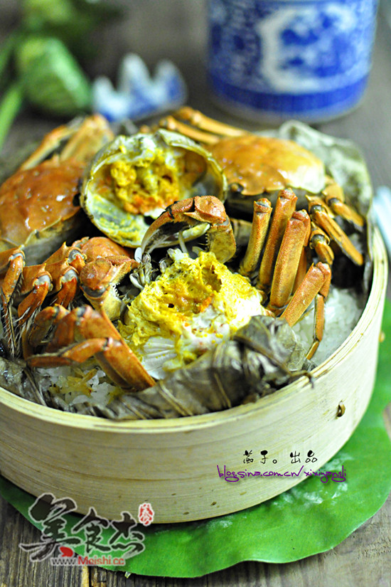 Steamed Crab Rice in Cage recipe