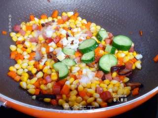 Fried Ham with Colorful Ham recipe