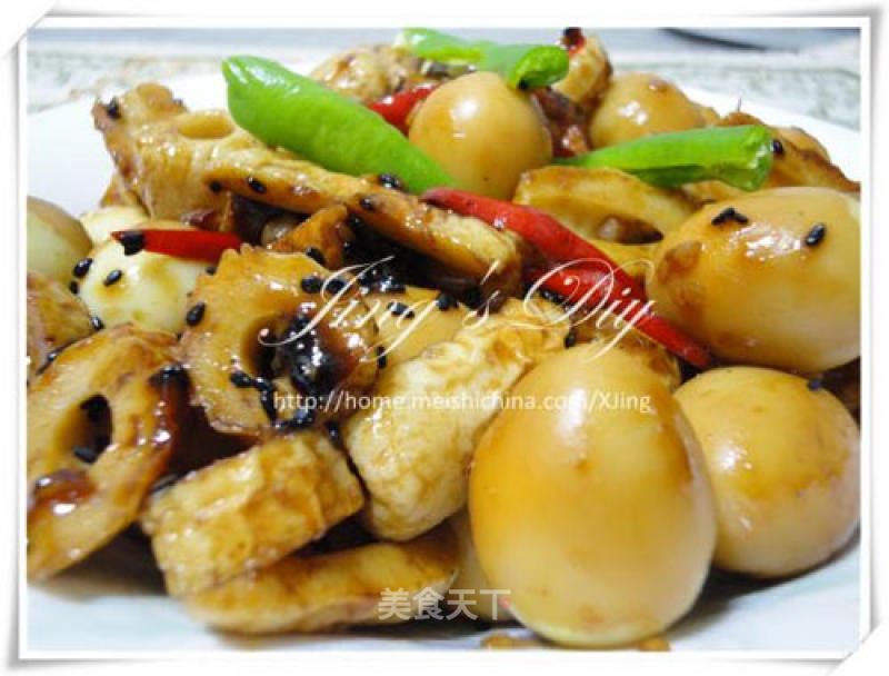 Fish Fillet with Quail Eggs in Soy Sauce recipe