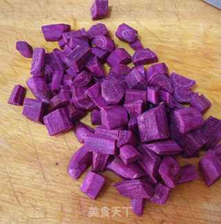 Sweet Potato and Purple Potato Steamed Rice recipe