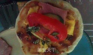 Tomato Cucumber Ham Pie Roll recipe