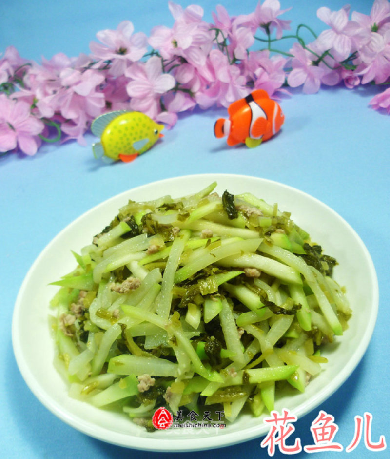Stir-fried Pugua with Minced Meat and Pickled Vegetables recipe