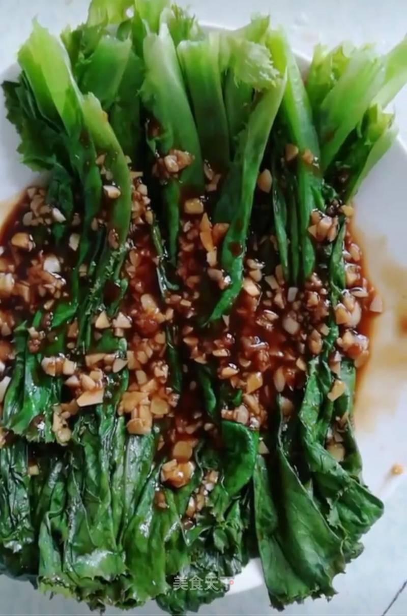 Lettuce with Garlic Oyster Sauce recipe