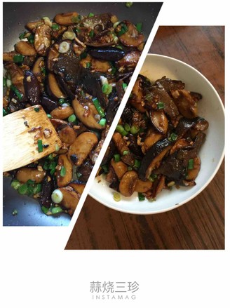 Grilled Three Treasures "mushrooms" with Garlic recipe