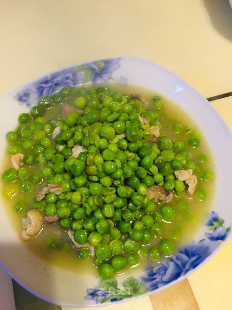 Fried Pork with Peas recipe