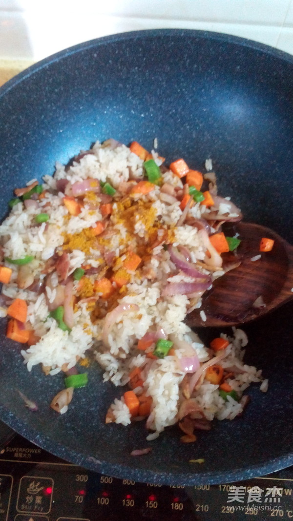 Bacon Curry Fried Rice recipe