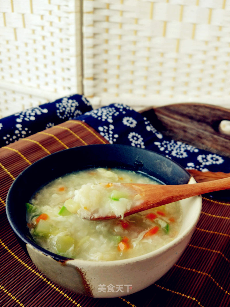 Zucchini and Egg Lump Soup recipe