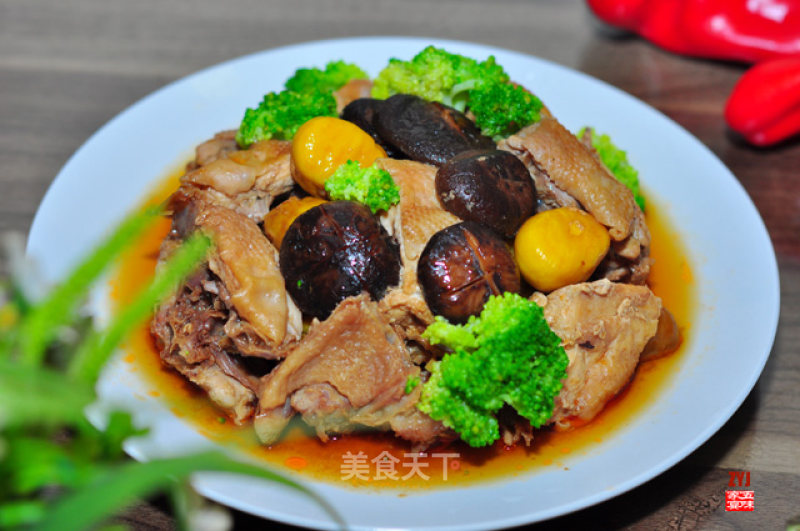 Steamed Chicken with Mushroom and Chestnut recipe