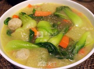 Vermicelli Soup with Vegetable Balls recipe