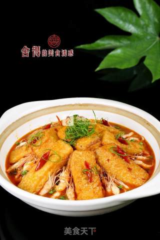 More Delicious Than Meat [river Prawn Tofu in Clay Pot] recipe