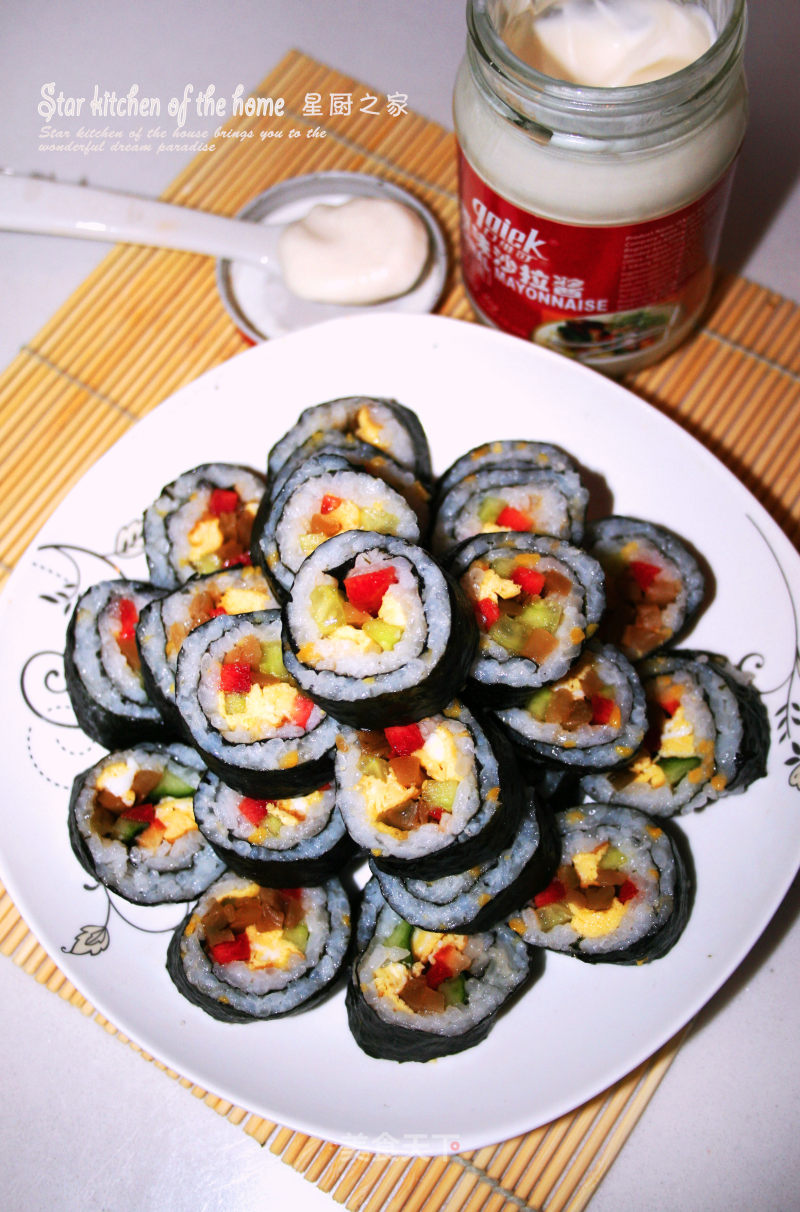 [sushi that Makes You Happy] Squeezed Jade Colorful Flower Sushi recipe