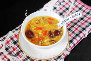 Tender Corn Porridge with Wolfberry and Red Dates recipe