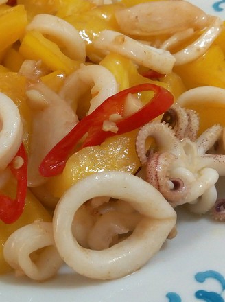 Fried Squid with Space Pepper recipe