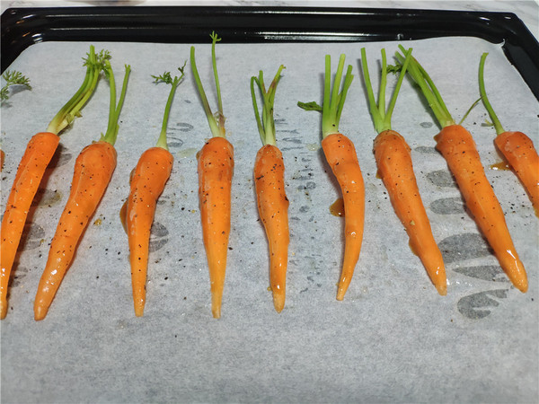 Roasted Baby Carrots with Teriyaki Sauce recipe