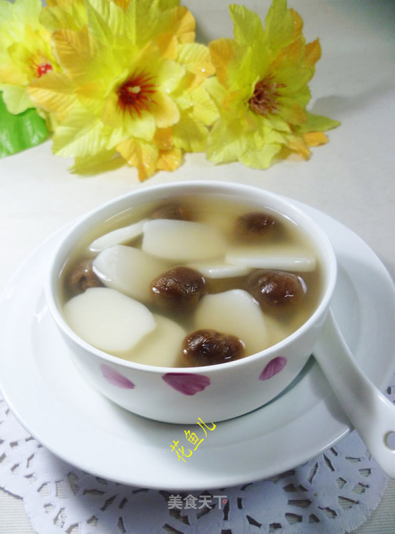 Rock Sugar Longan Rice Cake Soup recipe