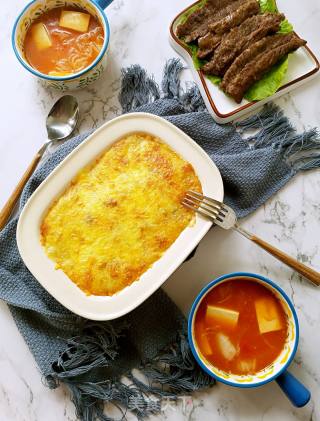 Bacon and Cheese Baked Mashed Potatoes recipe