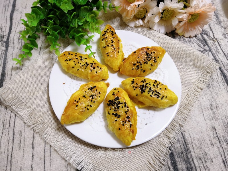 #果#mango Crisp with Egg Tart Skin recipe