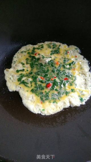 Celery Leaf Millet Pepper Thick Egg Stew recipe