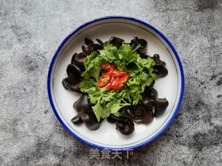 Millet Pepper and Coriander Mixed with Fungus recipe