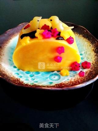 Niaoyu Flower Mango Pudding【creative Pudding】 recipe