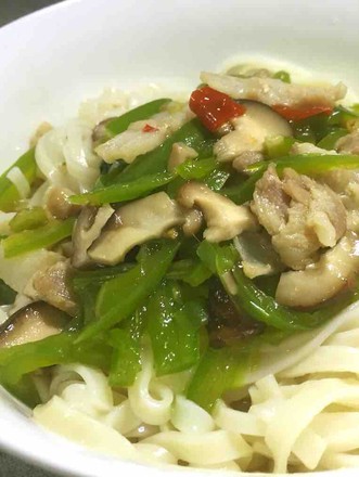 Marinated Noodles with Shredded Pork with Hot Pepper recipe