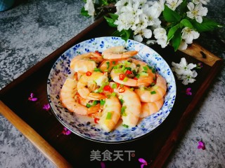 Fried Prawns with Scallion Oil recipe